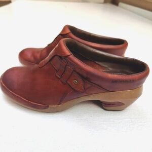 Merrell Mules Luxe Plunge clog leather Women's size 9.5 shoes Bohemian, Prairie